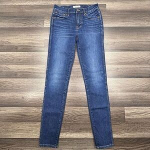 Madewell Women's 9" High Riser Skinny Skinny Jeans Size 26T‎ Tall Blue Mint